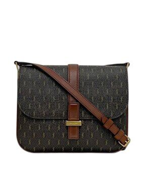 Saint Laurent Shoulder Bag Satchel Dark Brown